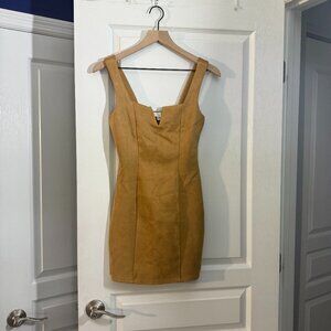 EUC - Bailey Blue - Size Small - Faux Suede Mini Dress - Mustard